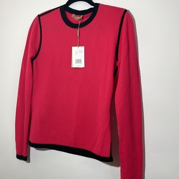 MICHAEL KORS COLLECTION Perforated Stretch-Viscose Pullover size L - Picture 7 of 8